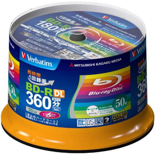 Verbatim Mitsubishi BD-R DL 50GB 6X Blu-ray 藍光燒錄碟 (10隻)(可燒8X)(台灣制)(...