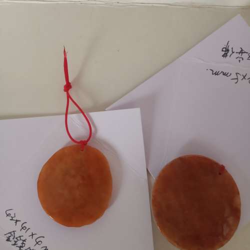 紅翡A玉金錢佛/平安佛公吊咀，好工圓滑好水頭，單個500元兩個800元。no.A17.3.24