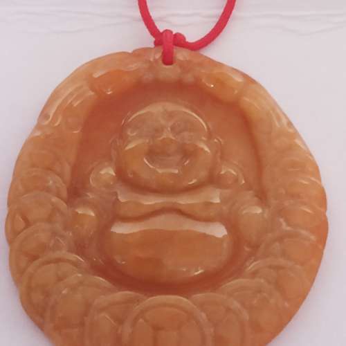 紅翡A玉金錢佛/平安佛公吊咀，好工圓滑好水頭，單個500元兩個800元。no.A17.3.24