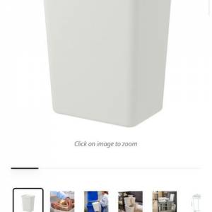 全新2個Ikea連蓋垃圾桶, 淺灰色 10升 Two  HÅLLBAR rubbish bin trash can with l...