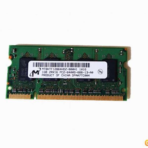 1G PC2-6400 DDR2 SODIMM Laptop RAM