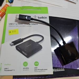 Belkin USB-C to HDMI + Charge Adapter (USB-C 轉 HDMI 4K 60Hz 充電轉接器) (60W)