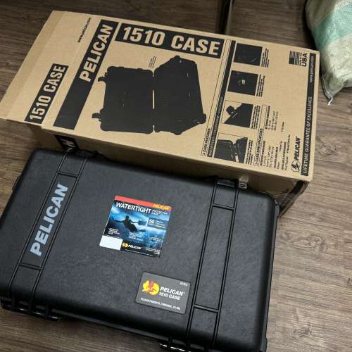 (全新）Pelican 1510SC Studio Case 相機箱，保護袋器材間隔安全箱 黑色