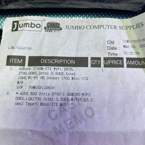 Asrock Z790M-ITX WiFi