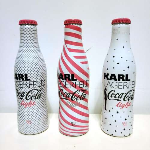 罕有絶版2011年法國Karl Lagerfeld紀念版可口可樂(一套3枝)