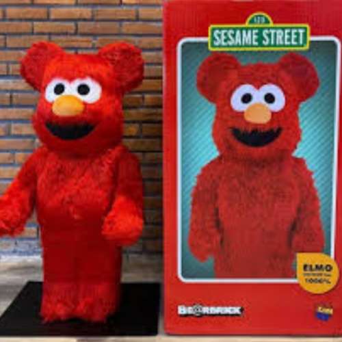 Bearbrick Elmo 1000% 全新 未開 啡盒