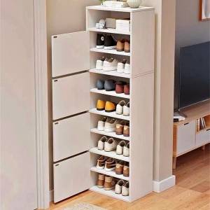 新的multi-layer solid wood shoe cabinet