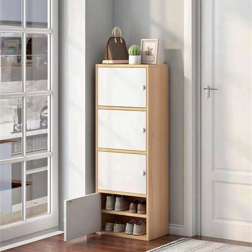 新的multi-layer solid wood shoe cabinet