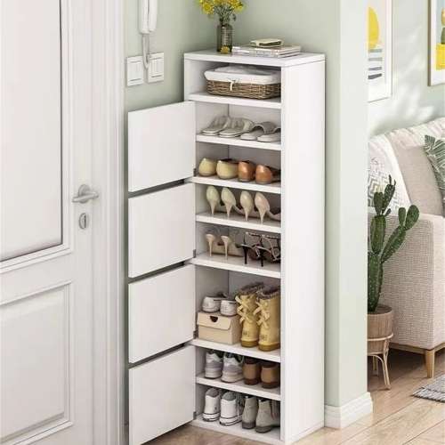 新的multi-layer solid wood shoe cabinet