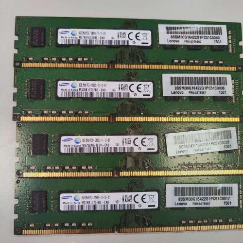 大量原廠 PC Ram DDR 3 (8GB 及4GB)