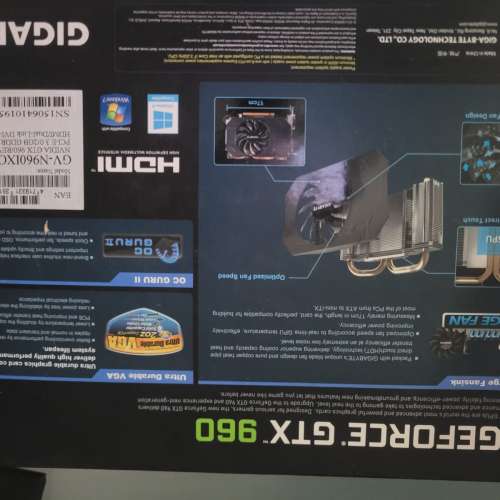 GIGABYTE 技嘉 後備機用GTX 960 顯示卡