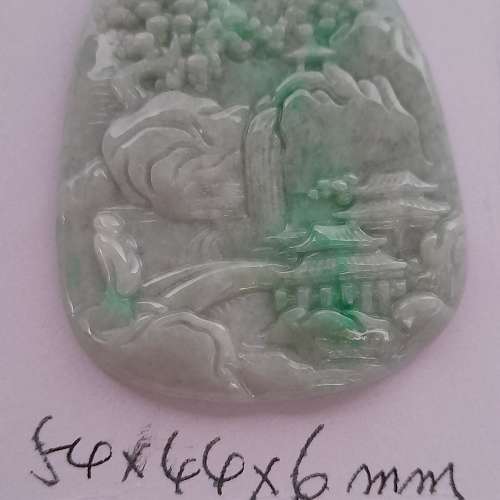 翡翠A玉觀音山水吊墜，好工好水頭，單個680元三個1200元。no.19.3.24