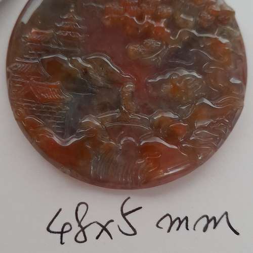 翡翠A玉觀音山水吊墜，好工好水頭，單個680元三個1200元。no.19.3.24