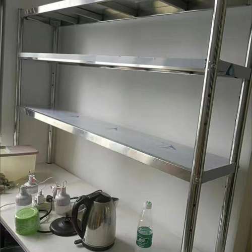 新的廚房置物架-不銹鋼可定制貨架-二層操作台層架-加厚檯面架-工作台架子