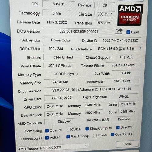 power color(撼迅）7900xtx red devil 紅魔