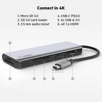 Belkin CONNECT USB C Hub,7-in-1 MultiPort Adapter Dock w/ 4K HDMI,AVC009btSGY,...