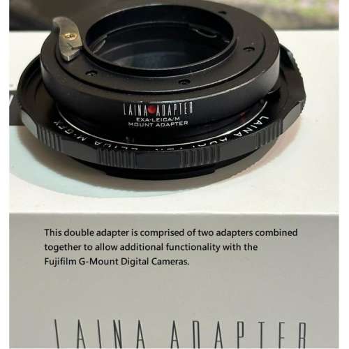 Lens Mount Double Adapter, Exakta SLR and Leica M Rangefinder To GFX