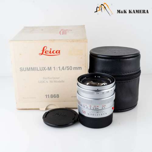 有包裝收藏級別靚仔銀色Leica Summilux-M 50mm F/1.4 Pre-Asph Black Boxed 11868 ...