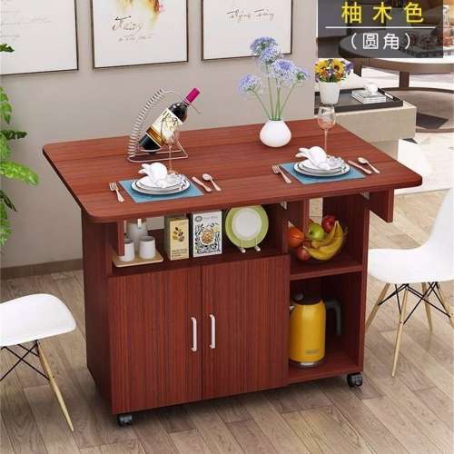 慳空間變形餐桌伸縮折疊小戶型邊櫃餐桌