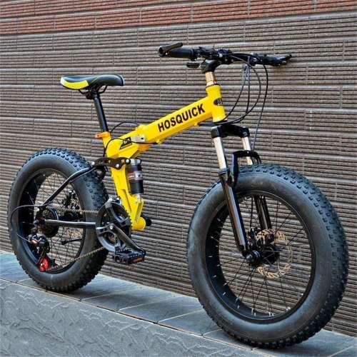 双碟刹减震越野变速粗大轮胎折叠沙滩雪地车山地自行车