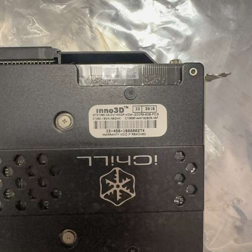 新淨抵用Inno3D RTX 1060 X3 6GB顯示卡