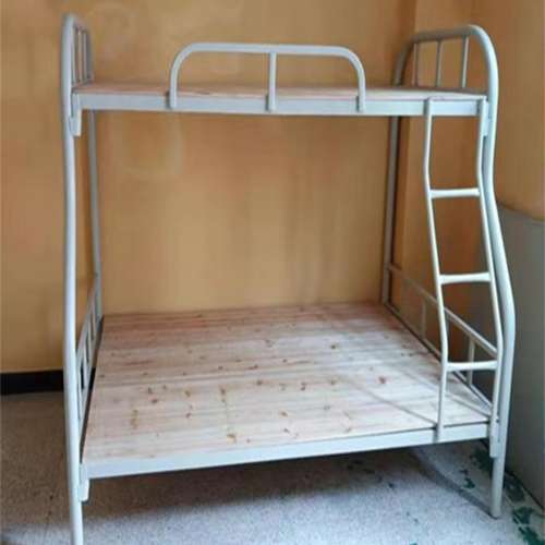Solid wood double layer steel frame bed single double全新的