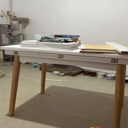 新的Slate dining table and chair set brand new 100cm