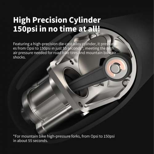 100%New Ridenow Mini Electric Bike Air Pump Tiny Bicycle Tire Inflator Portable