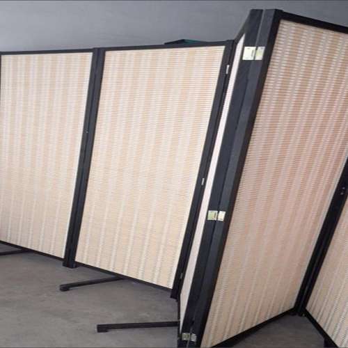 竹子實木屏風折疊推拉移動遮擋帘