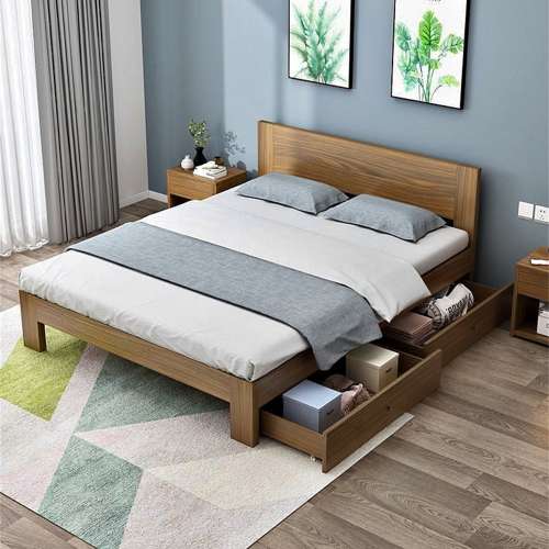 實木床家用雙人床