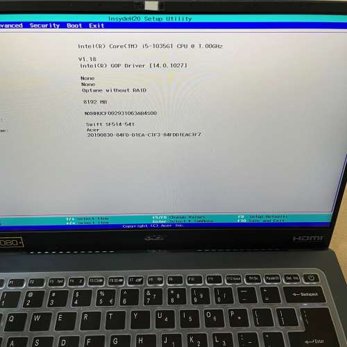 Acer SF514-54T-50NM 零件機