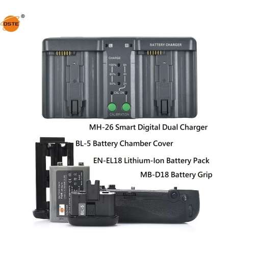 DSTE MB-D18 Battery Grip With EN-EL18 Battery and Charger 電池手柄 / 直倒連電...
