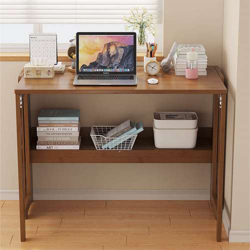 全新的Foldable desk computer desk bookshelf integrated table