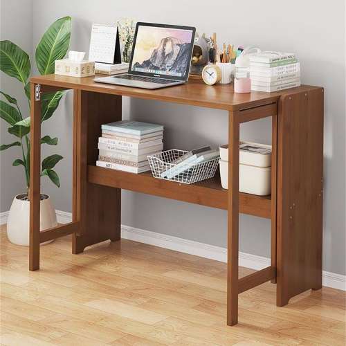 全新的Foldable desk computer desk bookshelf integrated table
