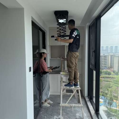 智能電動晾衣架遙控升降烘干曬衣架陽台家用