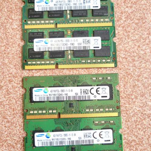 SAMSUNG DDR3 4GB兩條$50，DDR3L