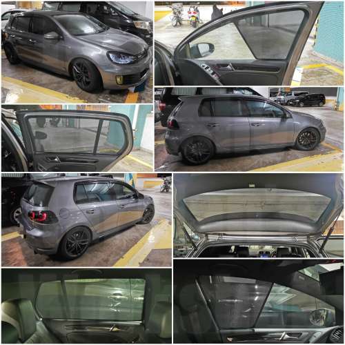 Volkswagen Golf mk6 mk7 全車磁石濾光窗網太陽擋