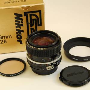 Nikon 28mm f2.8 AI full packing 95% New