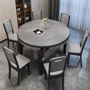 岩板變形餐桌Polymal wood dining table can be expansion and folded