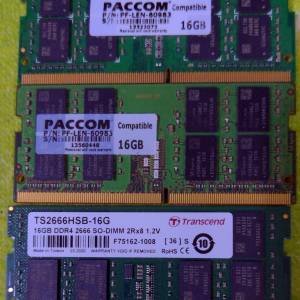 SK hynix / Samsung 16GB DDR4-2400/2666 SO-DIMM notebook ram