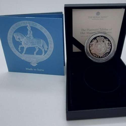 2022 PLATINUM JUBILEE £5 SILVER PROOF  IN CASE OF ISSUE WITH COA/Limited Edi...