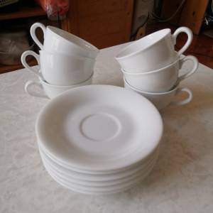 Cup and Saucer, 6 pieces each