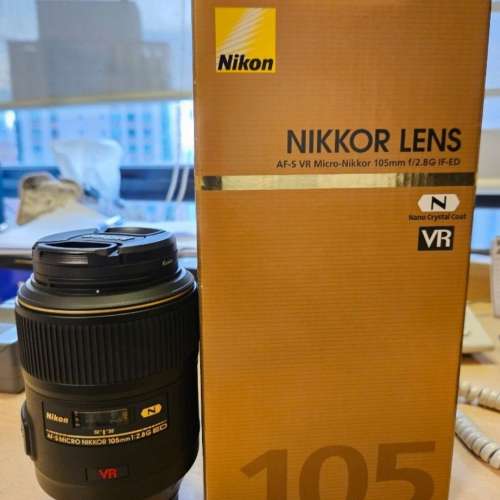 Nikon 105mm f2.8 IF ED, AF-S VR - mint condition