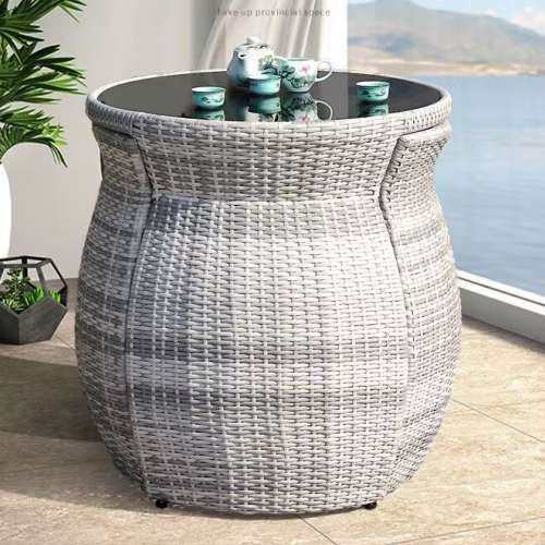 陽台小桌椅室外藤椅戶外庭院露台陽台休閑桌椅三件套