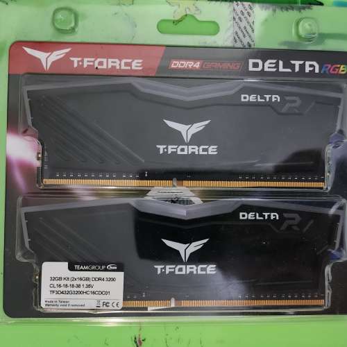 TEAM DELTA RGB DDR4 3200 32GB PACK (16GB x2) RAM - (有兩pack)