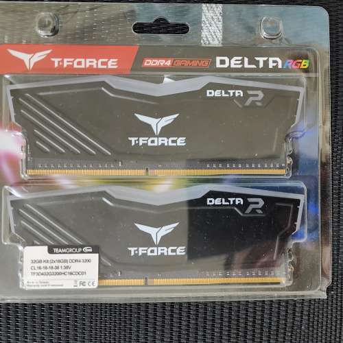 TEAM DELTA RGB DDR4 3200 32GB PACK (16GB x2) RAM - (有兩pack)