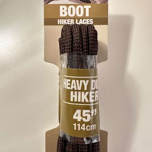 New SHOE GEAR Boot Hiker Laces Brown 45” 114cm 全新啡色長鞋帶 $50 灣仔交收