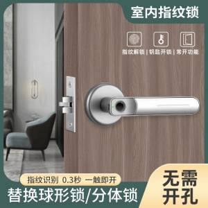 室內指紋鎖臥室辦公室密碼鎖房間木門智能鎖可替換家用球形電子鎖