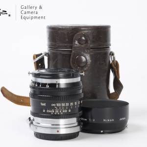 || Nippon Kogaku Nikkor-P.C 85mm F2 - Black / Clip-On Lens Hood / Nikon S Mount