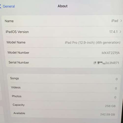 完美無花、行貨 iPad Pro 12.9吋 4代 256GB WIFI版，連 case